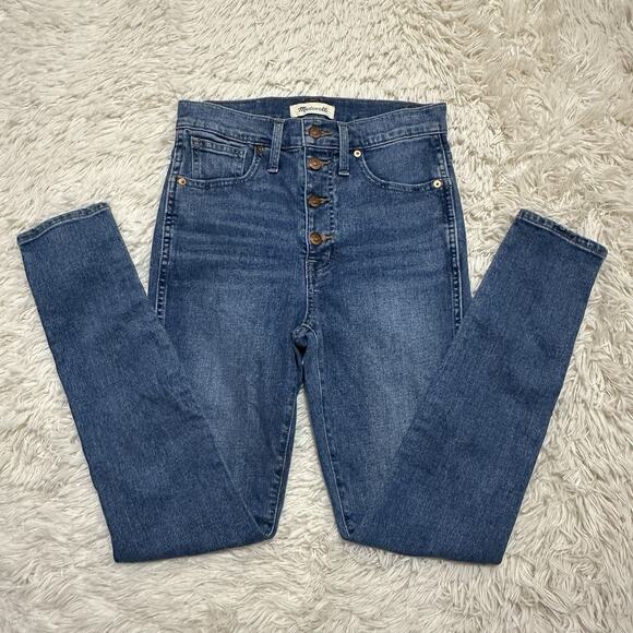 Madewell 10” High Rise Skinny Jeans Button Fly Size 27 - Picture 1 of 8